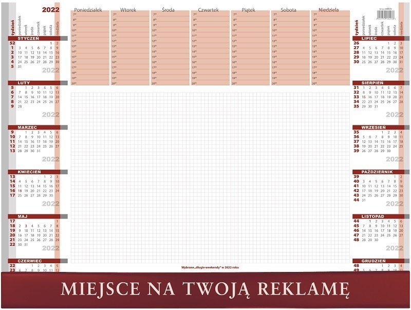 PODKLAD NA BIURKO PAP 550X410/52K Z LISTWA 051WN